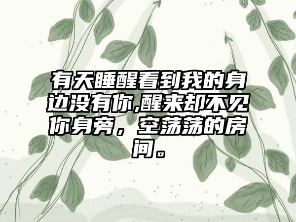 有天睡醒看到我的身边没有你,醒来却不见你身旁，空荡荡的房间。