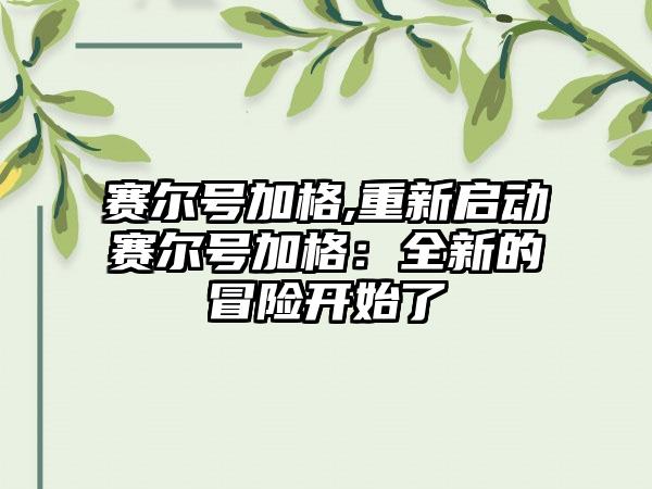 赛尔号加格,重新启动赛尔号加格：全新的冒险开始了