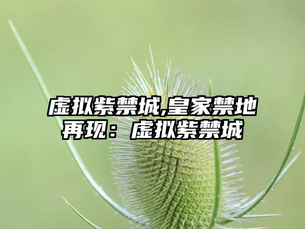 虚拟紫禁城,皇家禁地再现：虚拟紫禁城