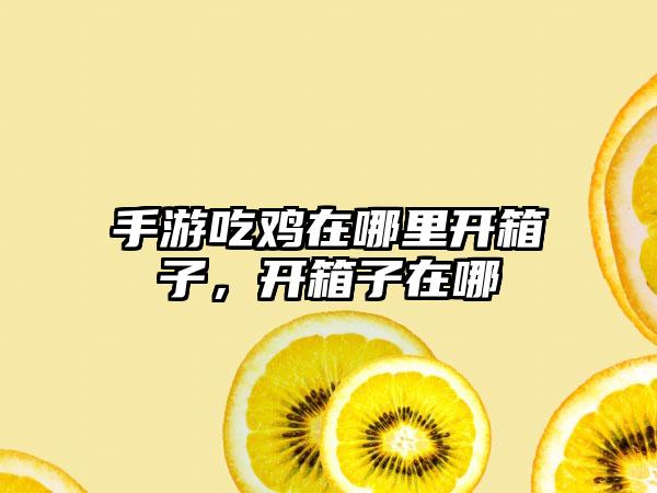 手游吃鸡在哪里开箱子，开箱子在哪