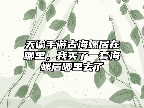 天谕手游古海螺居在哪里，我买了一套海螺居哪里去了