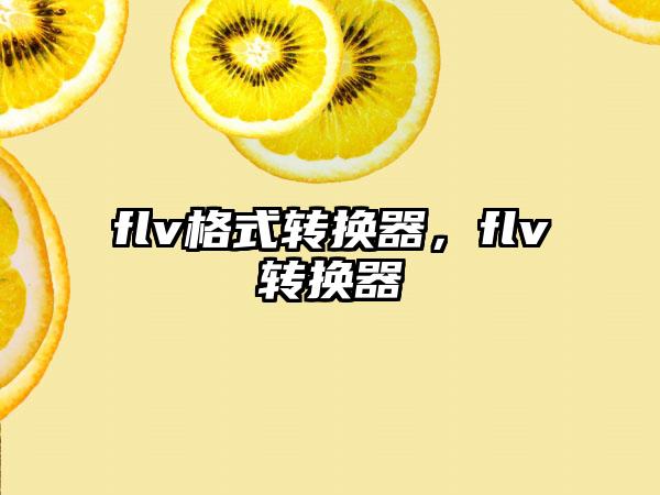 flv格式转换器，flv转换器