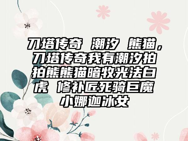 刀塔传奇 潮汐 熊猫，刀塔传奇我有潮汐拍拍熊熊猫暗牧光法白虎 修补匠死骑巨魔小娜迦冰女