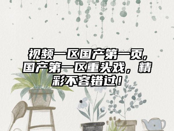 视频一区国产第一页,国产第一区重头戏，精彩不容错过！