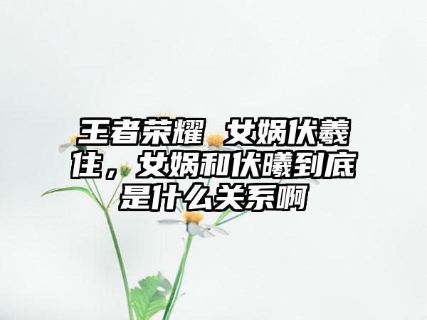王者荣耀 女娲伏羲住，女娲和伏曦到底是什么关系啊
