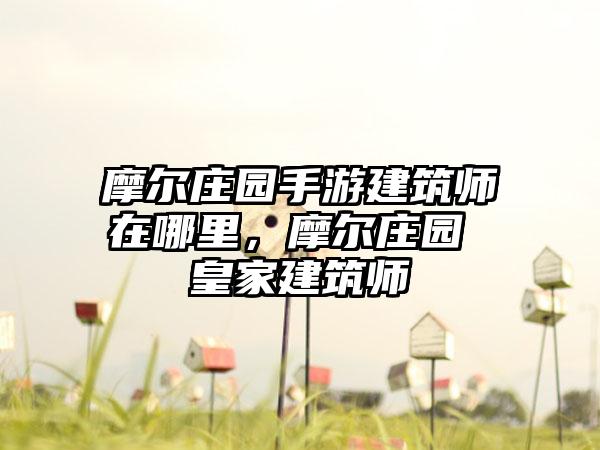 摩尔庄园手游建筑师在哪里，摩尔庄园 皇家建筑师