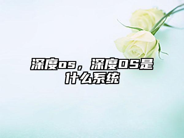 深度os，深度OS是什么系统