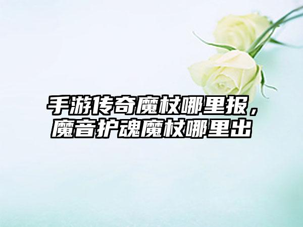 手游传奇魔杖哪里报，魔音护魂魔杖哪里出