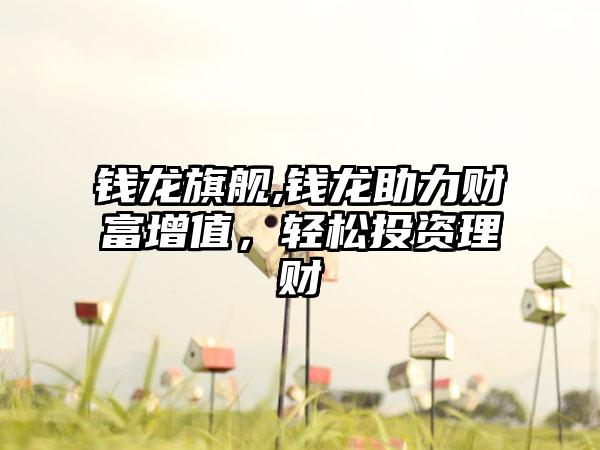 钱龙旗舰,钱龙助力财富增值，轻松投资理财