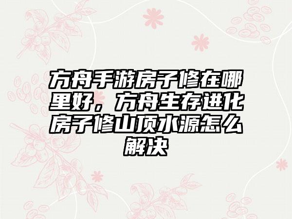 方舟手游房子修在哪里好，方舟生存进化房子修山顶水源怎么解决