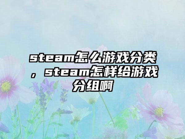 steam怎么游戏分类，steam怎样给游戏分组啊