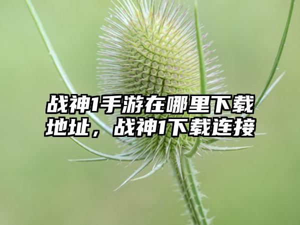 战神1手游在哪里下载地址，战神1下载连接