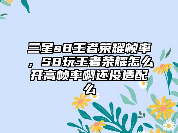 三星s8王者荣耀帧率，S8玩王者荣耀怎么开高帧率啊还没适配么