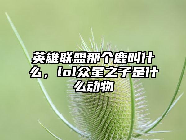 英雄联盟那个鹿叫什么，lol众星之子是什么动物