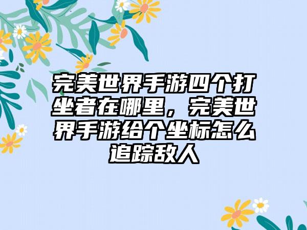 完美世界手游四个打坐者在哪里，完美世界手游给个坐标怎么追踪敌人