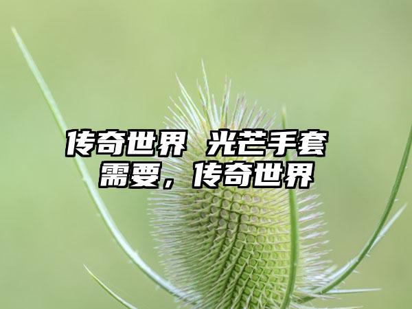 传奇世界 光芒手套 需要，传奇世界