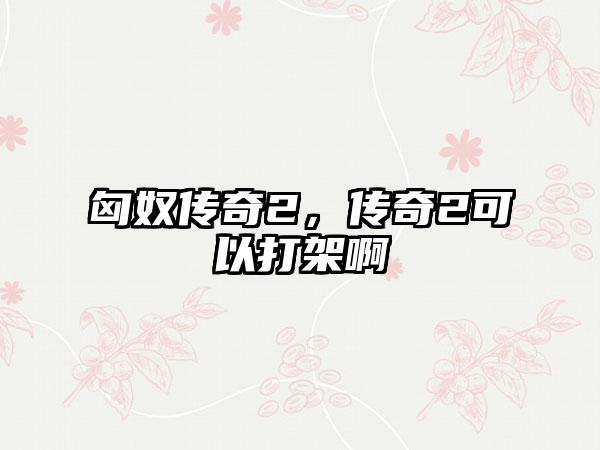 匈奴传奇2，传奇2可以打架啊