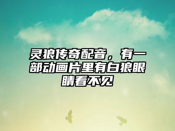 灵狼传奇配音，有一部动画片里有白狼眼睛看不见