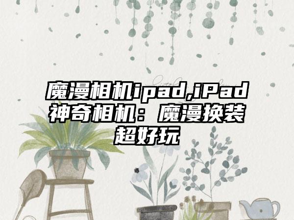 魔漫相机ipad,iPad神奇相机：魔漫换装超好玩