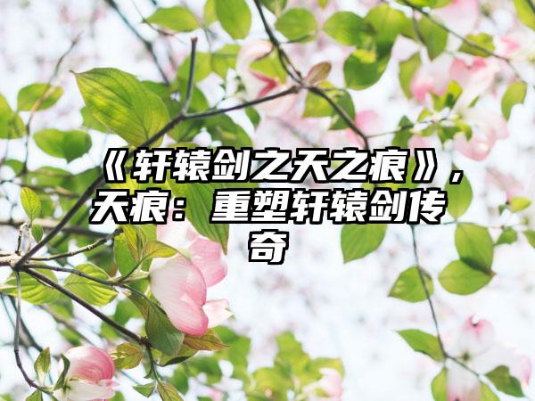 《轩辕剑之天之痕》,天痕：重塑轩辕剑传奇