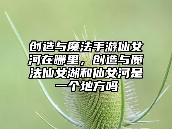创造与魔法手游仙女河在哪里，创造与魔法仙女湖和仙女河是一个地方吗
