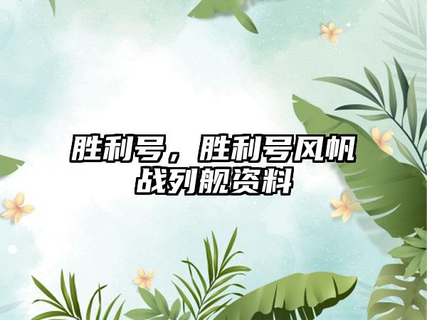 胜利号，胜利号风帆战列舰资料