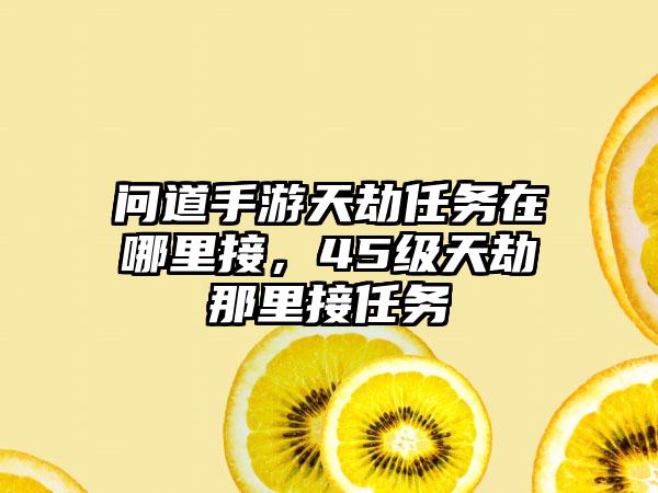 问道手游天劫任务在哪里接，45级天劫那里接任务
