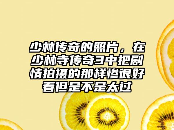 少林传奇的照片,在少林寺传奇3中把剧情拍摄的那样惨很好看但是不是太过