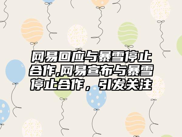 网易回应与暴雪停止合作,网易宣布与暴雪停止合作，引发关注