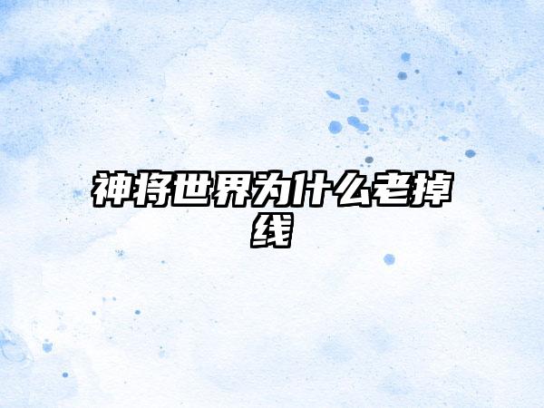 神将世界为什么老掉线