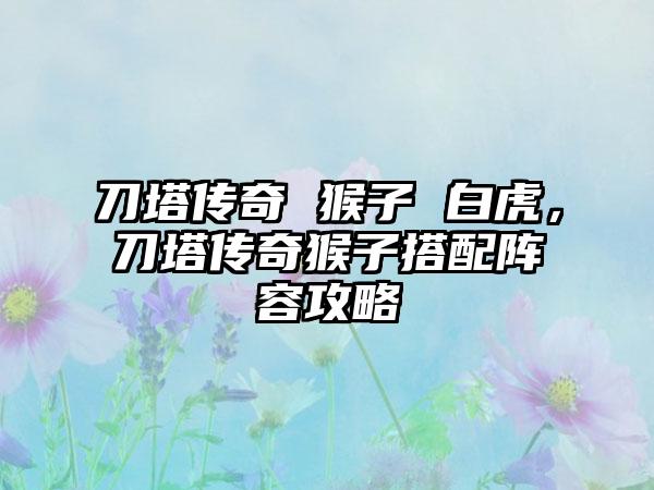 刀塔传奇 猴子 白虎，刀塔传奇猴子搭配阵容攻略