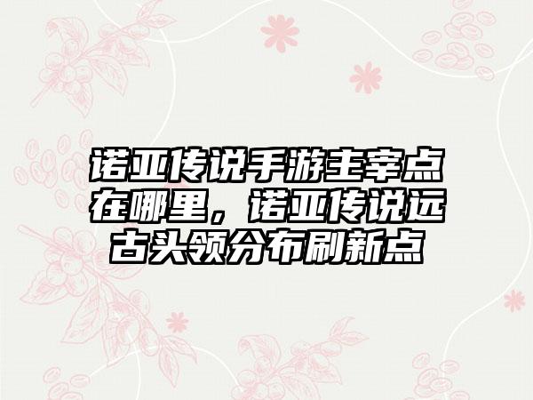 诺亚传说手游主宰点在哪里，诺亚传说远古头领分布刷新点