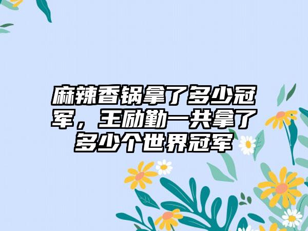 麻辣香锅拿了多少冠军，王励勤一共拿了多少个世界冠军