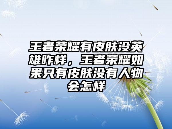 王者荣耀有皮肤没英雄咋样，王者荣耀如果只有皮肤没有人物会怎样
