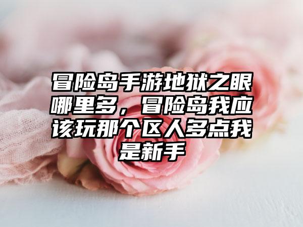 冒险岛手游地狱之眼哪里多，冒险岛我应该玩那个区人多点我是新手