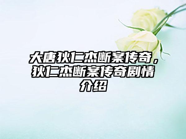 大唐狄仁杰断案传奇，狄仁杰断案传奇剧情介绍