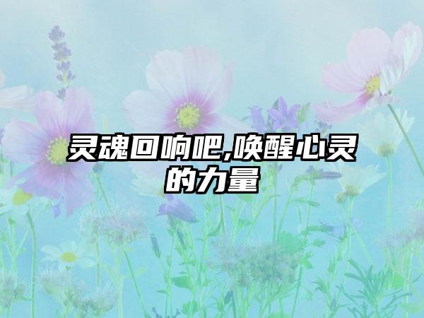 灵魂回响吧,唤醒心灵的力量