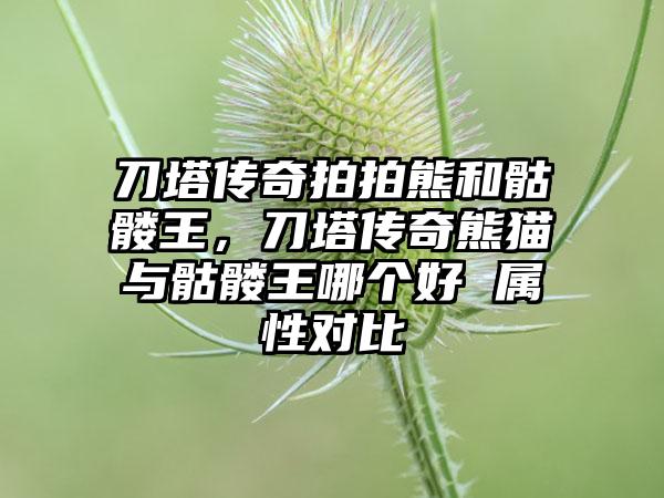 刀塔传奇拍拍熊和骷髅王，刀塔传奇熊猫与骷髅王哪个好 属性对比