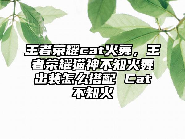王者荣耀cat火舞，王者荣耀猫神不知火舞出装怎么搭配 Cat不知火