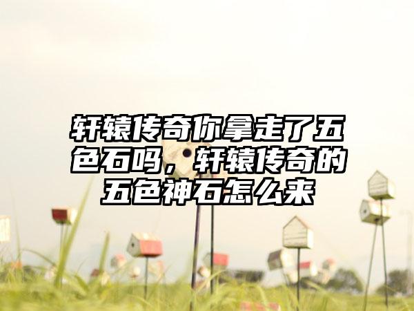 轩辕传奇你拿走了五色石吗，轩辕传奇的五色神石怎么来