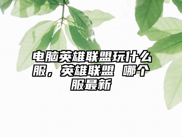电脑英雄联盟玩什么服，英雄联盟 哪个服最新