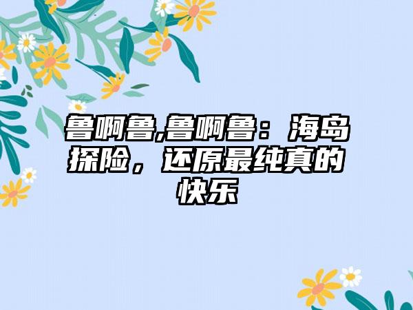 鲁啊鲁,鲁啊鲁：海岛探险，还原最纯真的快乐