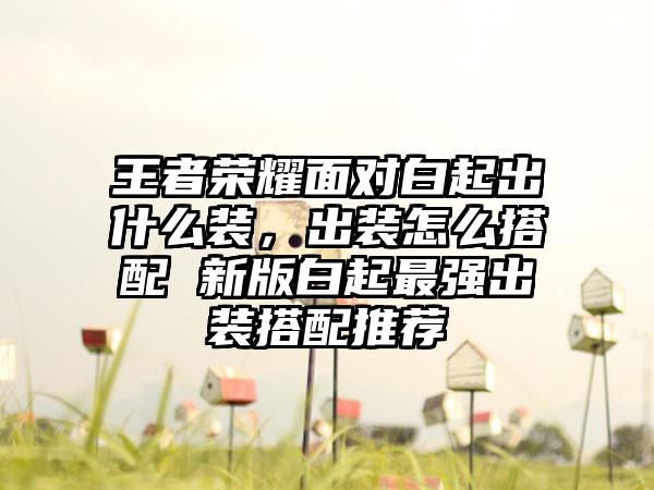 王者荣耀面对白起出什么装，出装怎么搭配 新版白起最强出装搭配推荐