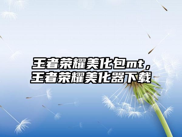 王者荣耀美化包mt，王者荣耀美化器下载