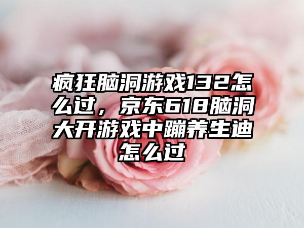 疯狂脑洞游戏132怎么过，京东618脑洞大开游戏中蹦养生迪怎么过