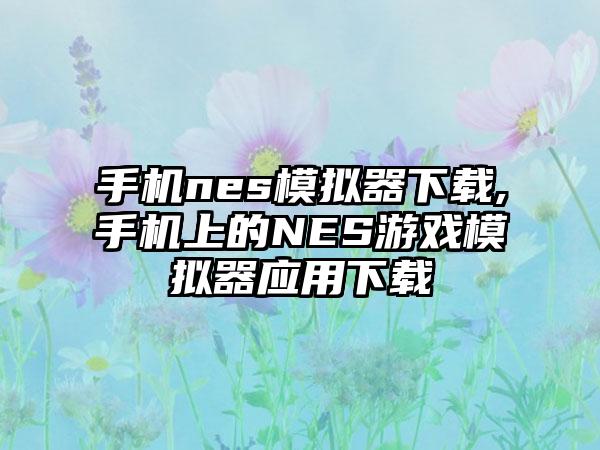 手机nes模拟器下载,手机上的NES游戏模拟器应用下载