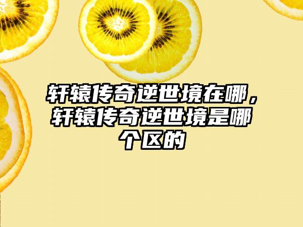 轩辕传奇逆世境在哪，轩辕传奇逆世境是哪个区的