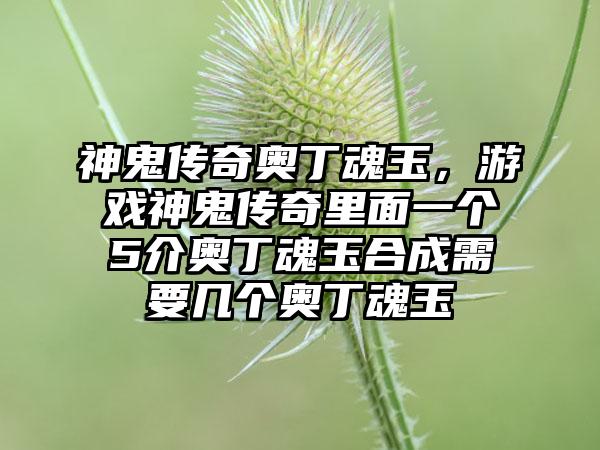 神鬼传奇奥丁魂玉，游戏神鬼传奇里面一个5介奥丁魂玉合成需要几个奥丁魂玉