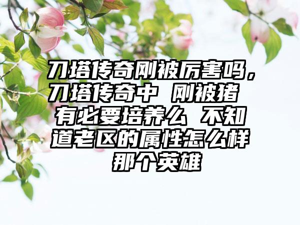 刀塔传奇刚被厉害吗，刀塔传奇中 刚被猪 有必要培养么 不知道老区的属性怎么样 那个英雄