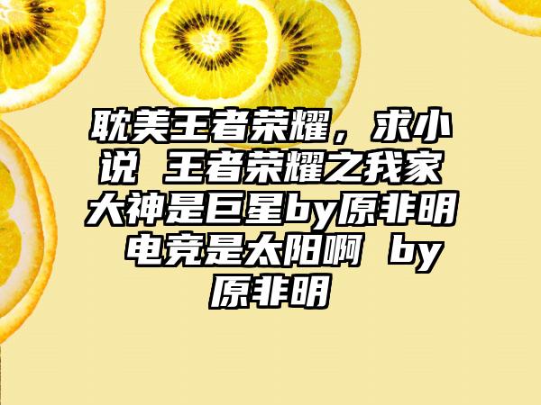 耽美王者荣耀，求小说 王者荣耀之我家大神是巨星by原非明 电竞是太阳啊 by原非明